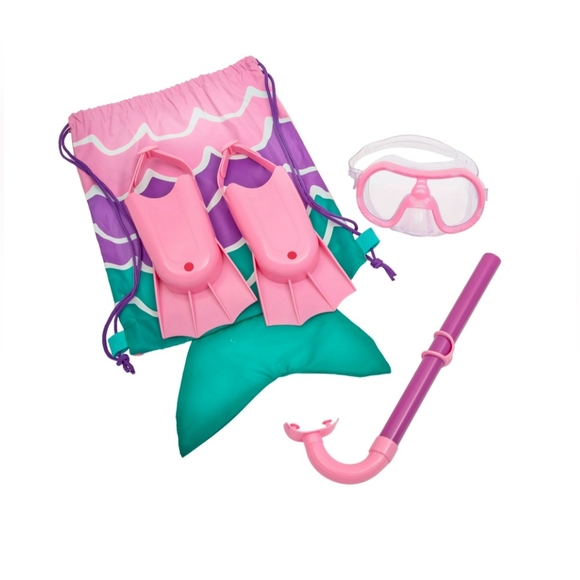Dolfino Kids Snorkel Set with Mermaid Themed Storage Bag - Picture 2 of 8